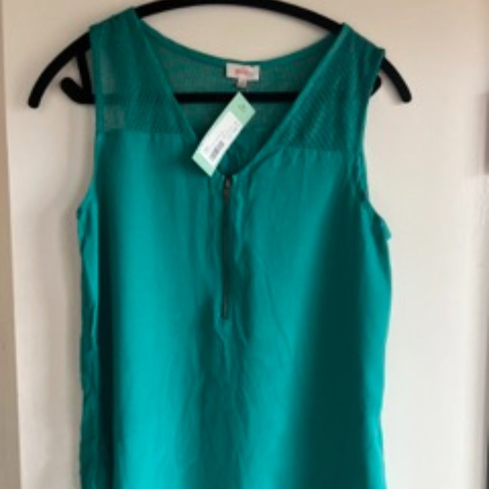 Pixley Jimson Zipper Detail Top - New With Tags - Teal Green Stitch Fix